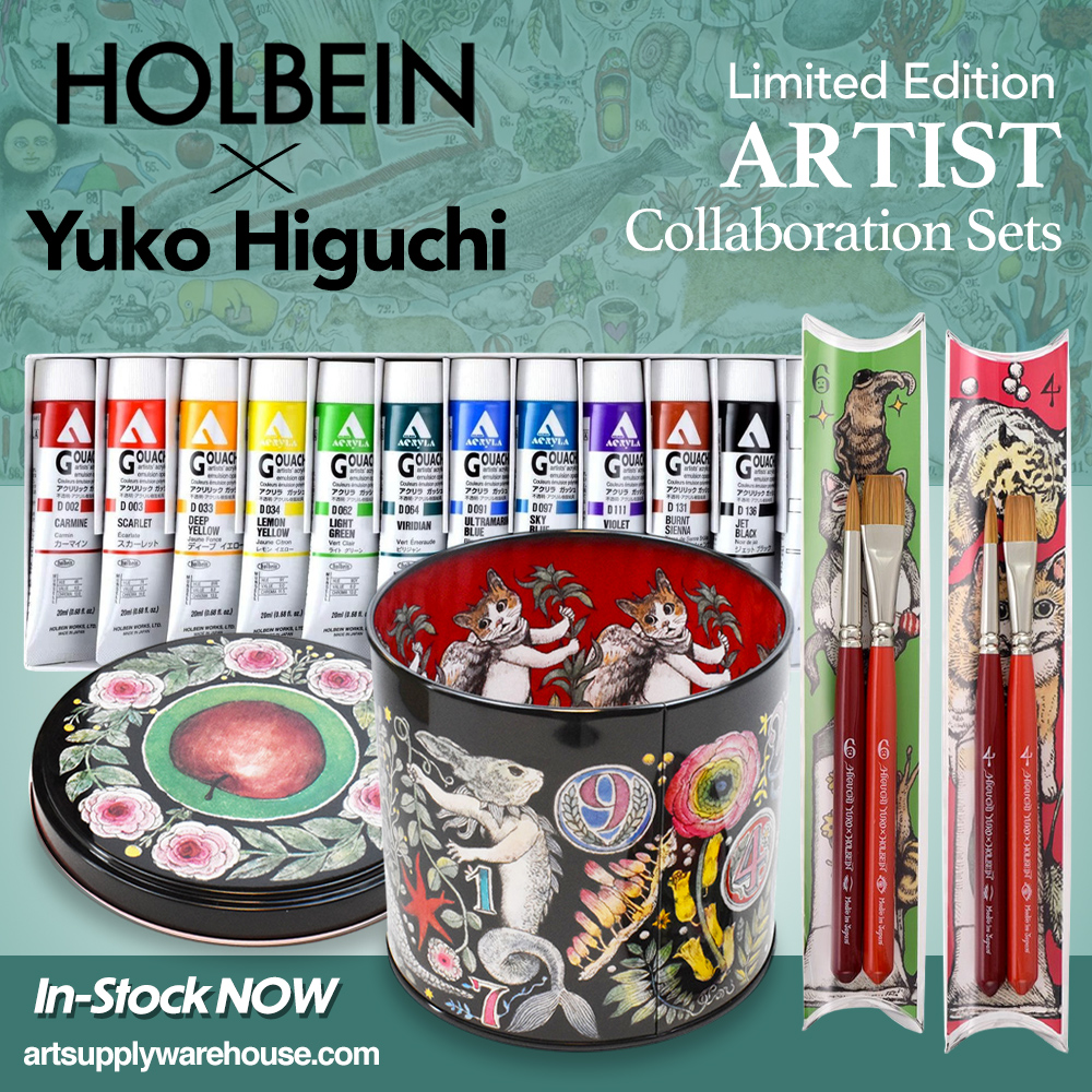 Holbein x Yuko Higuchi. Limited Edition Artist Collaboration Sets. In stock now.