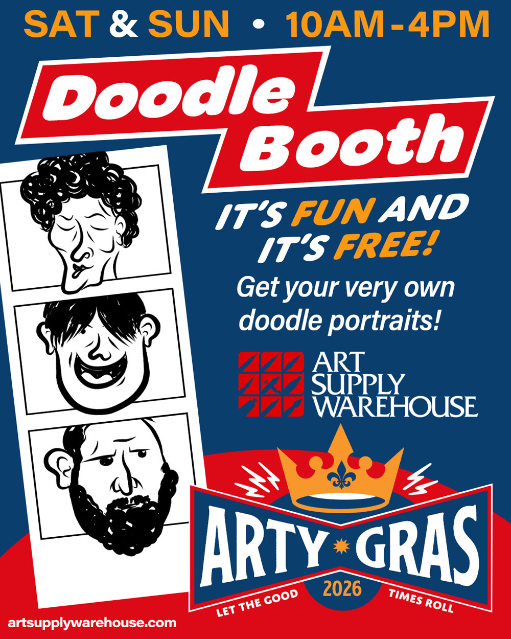 Arty Gras Doodle Booth