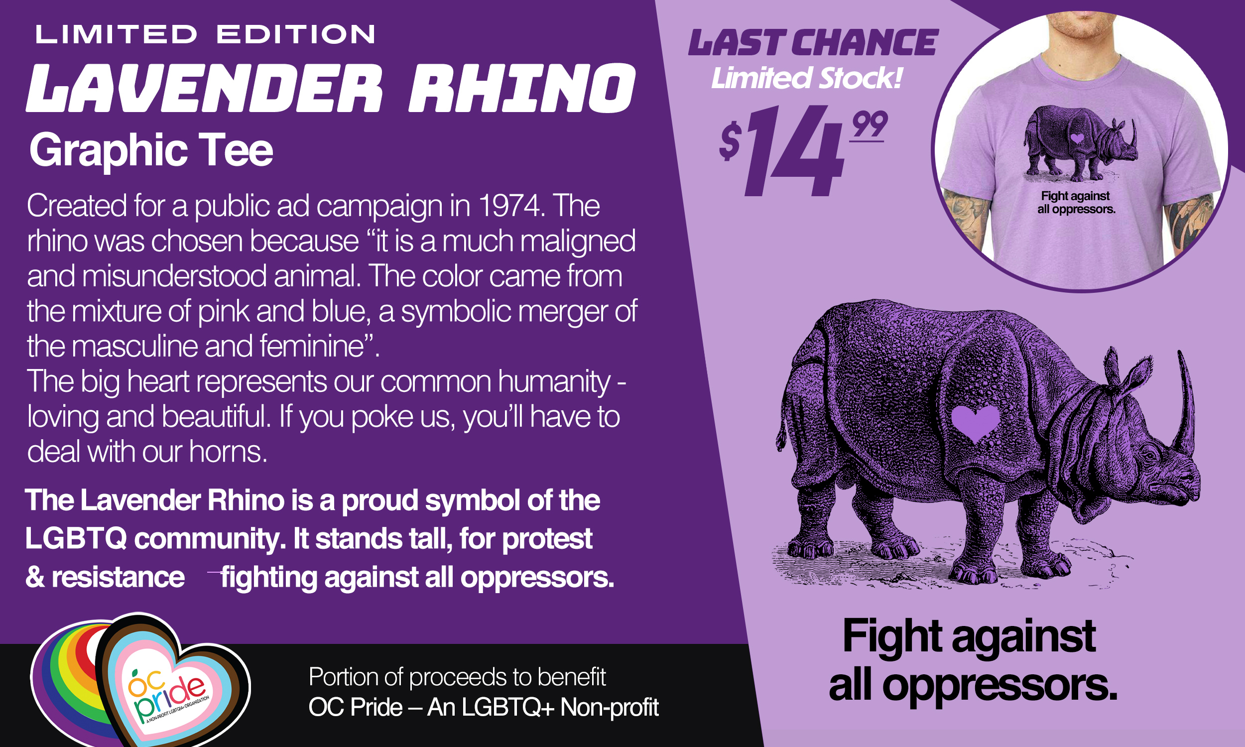 Lavender Rhino Shirt