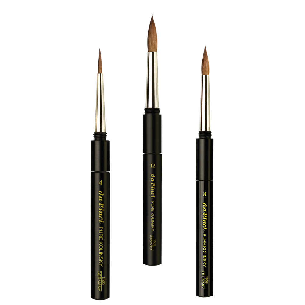 Pure Kolinsky Travel Brushes