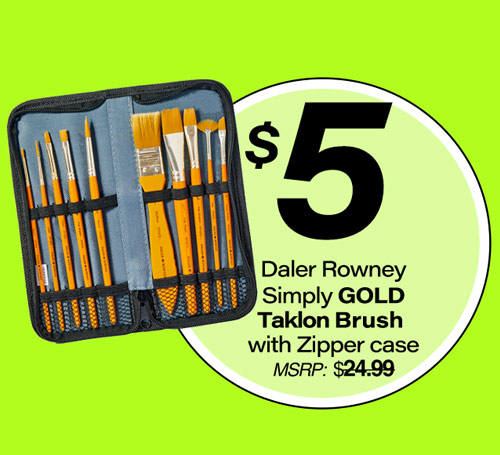 Daler Rowney Simply Gold Taklon Brush Set