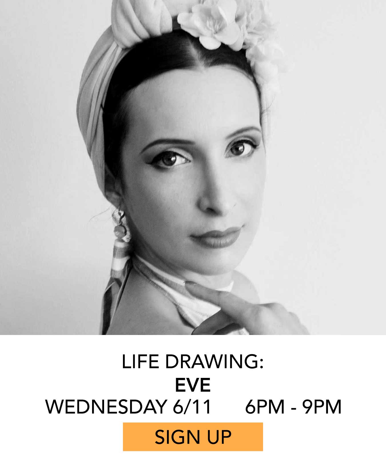 Life Drawing: Eve. Wednesday 06/11 from 6pm to 9pm. Click to Sign Up.