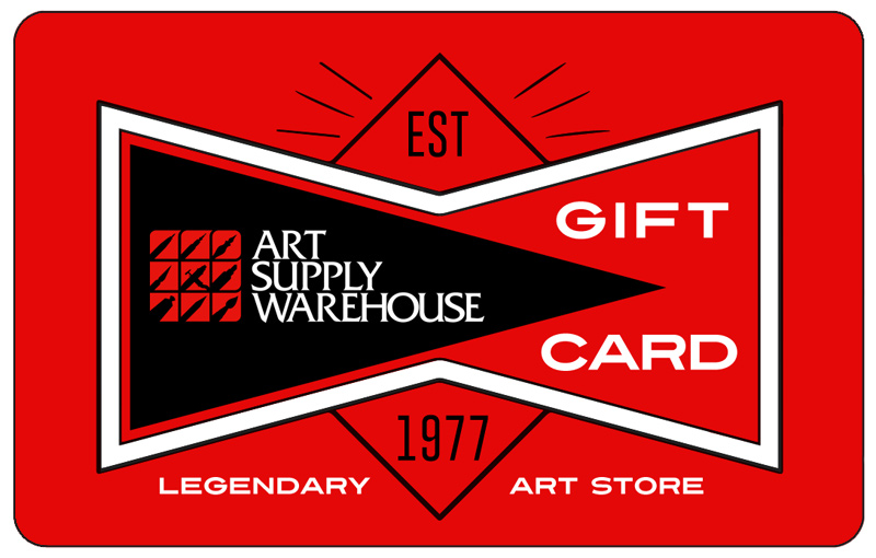 Art Supply Warehouse Gift Card. Est 1977. Legendary Art Store.