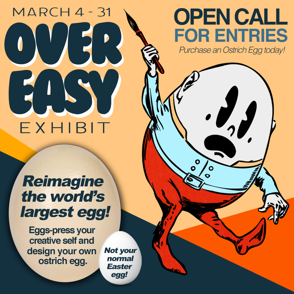 Over Easy Ostrich Egg Art Show