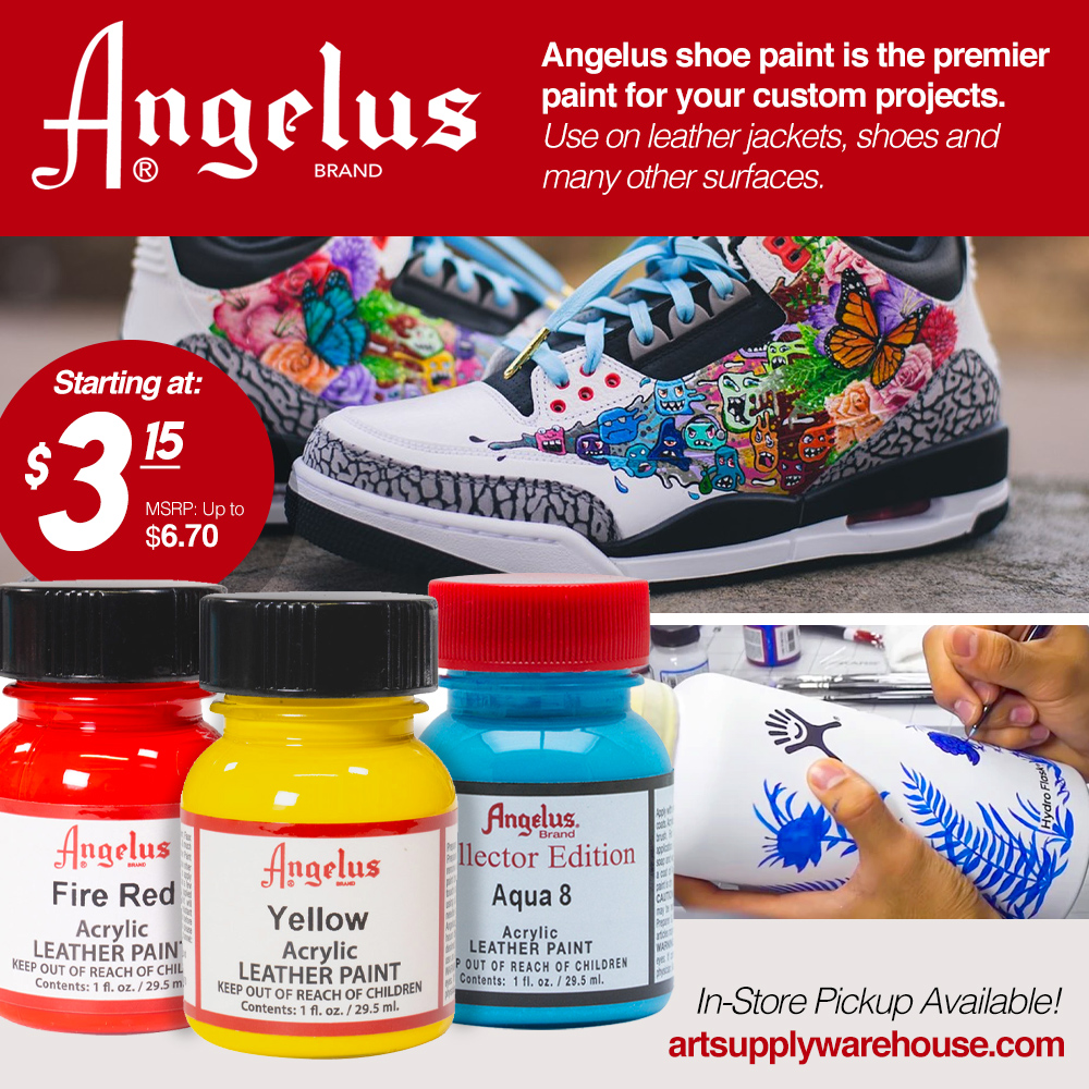 Angelus shoe paint is the premier paint for your custom projects. Use on leather jackets, shoes and many other surfaces.
