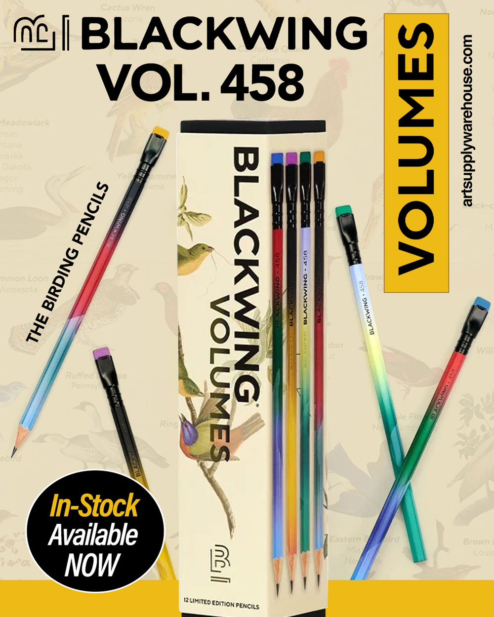 Blackwing Birding Pencils Volume 458. Available Now.
