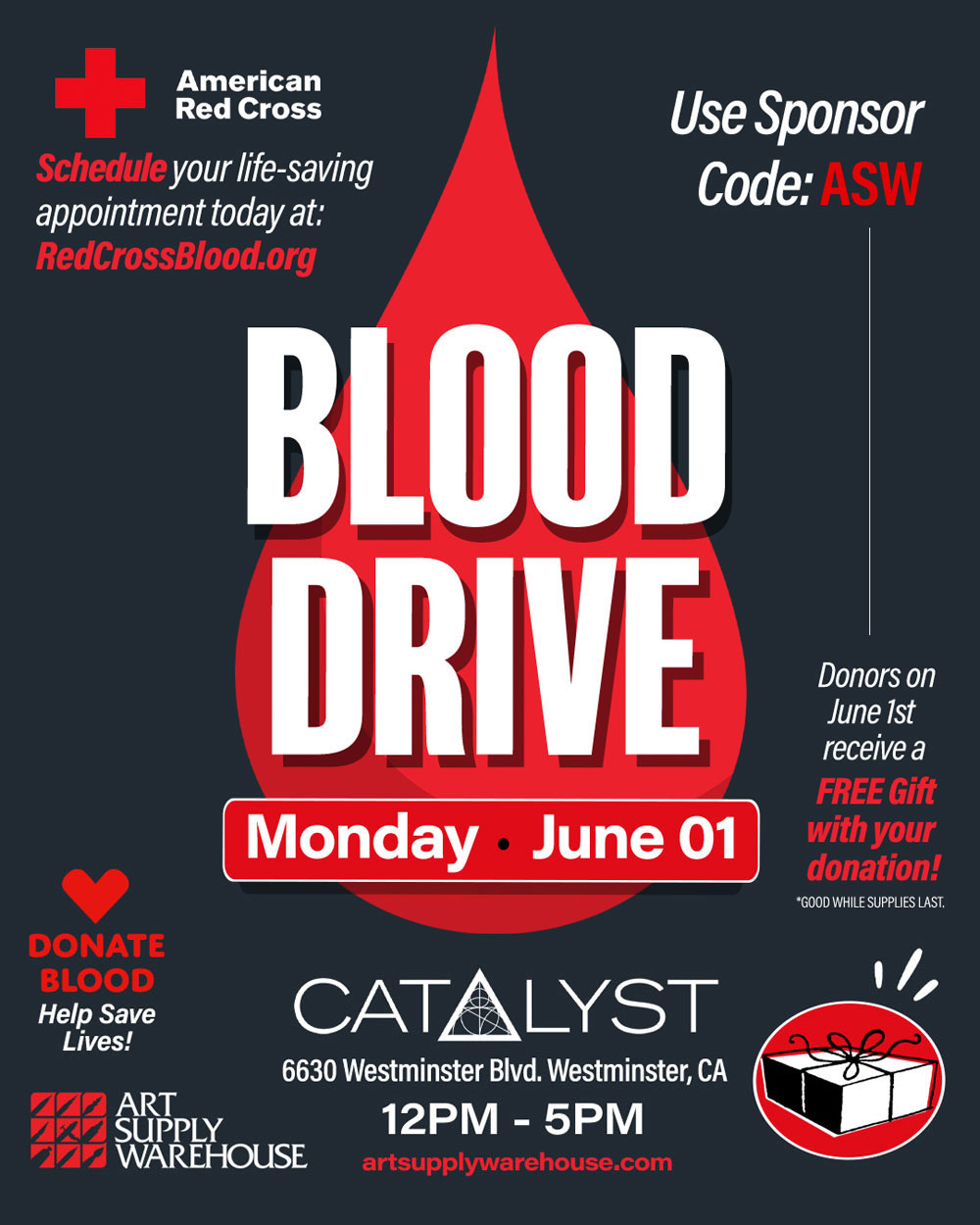 Blood Drive, Monday June 1. 