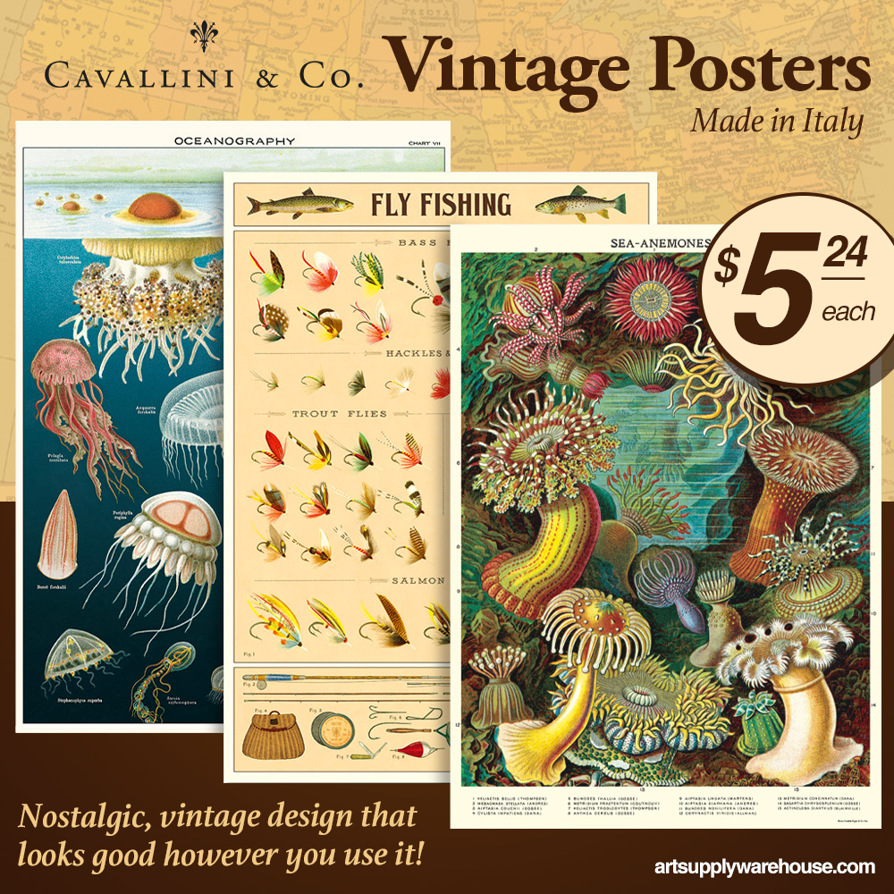 Cavallini & Co Vintage Posters. Made in Italy. Nostalgic, vintage design that looks good however you use it! $5.24 each.