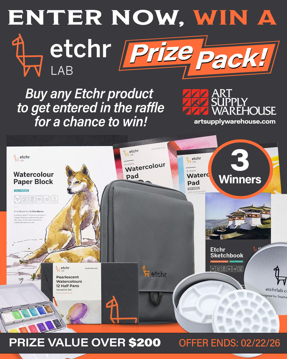 Etchr Promo. Buy any Etchr product to get entered in the raffle for a chance to win!