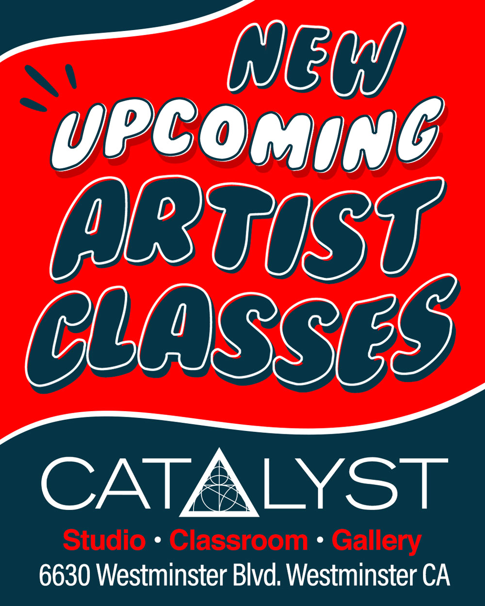 Art Classes. Life Drawing. Art Shows. Community. Catalyst.