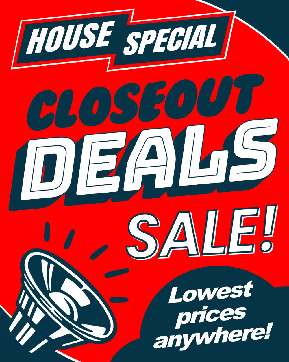 Sale Clearance Items. Closeout Deals.