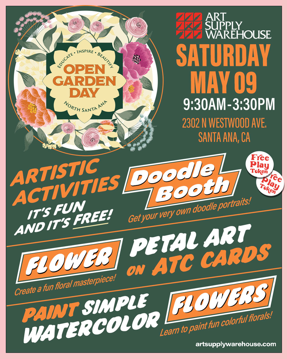 Open Garden. Sat May 9.