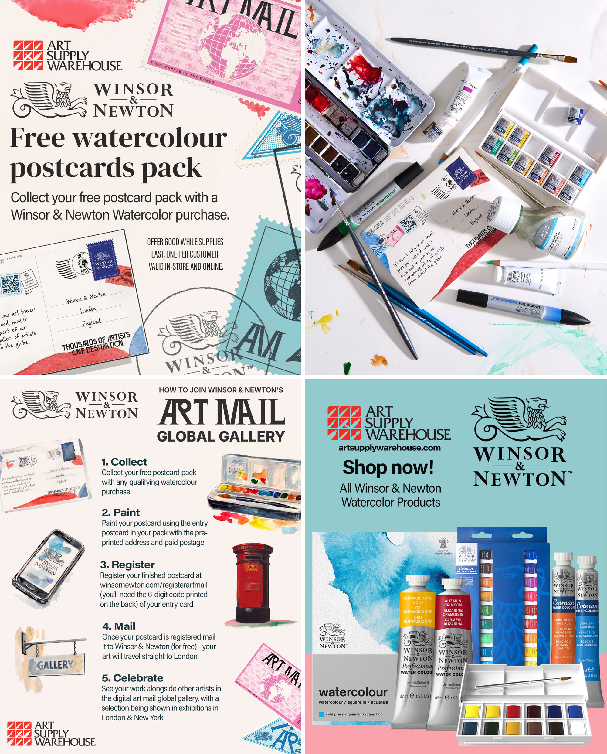 Winsor & Newton Free Postcards Pack